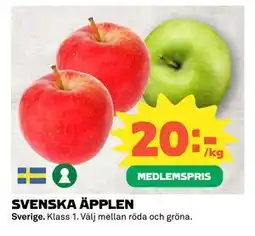 Coop SVENSKA ÄPPLEN, Medlemspris erbjuda