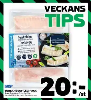 Coop TORSKRYGGFILÉ 3-PACK, SEK 20 erbjuda