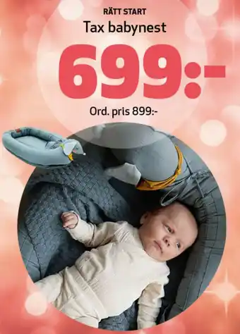 Babyproffsen Rätt Start Tax babynest erbjuda