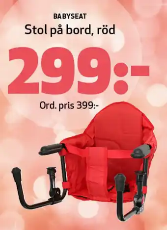 Babyproffsen Babyseat Stol på bord, röd erbjuda
