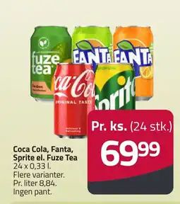 Fleggaard Coca Cola, Fanta, Sprite el. Fuze Tea erbjuda