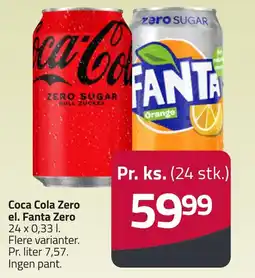 Fleggaard Coca Cola Zero el. Fanta Zero erbjuda