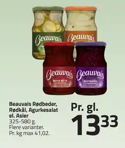 Fleggaard Beauvais Rødbeder, Rødkål, Agurkesalat el. Asier erbjuda
