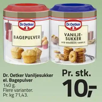 Fleggaard Dr. Oetker Vaniljesukker el. Bagepulver erbjuda