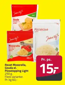 Fleggaard Revet Mozerella, Gouda el. Pizzatopping Light erbjuda