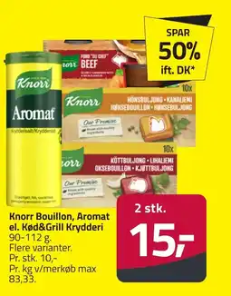 Fleggaard Knorr Bouillon, Aromat el. Kød&Grill Krydderi erbjuda