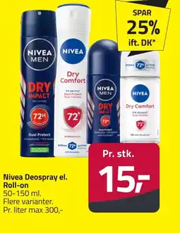 Fleggaard NIVEA Deospray el. Roll-on erbjuda