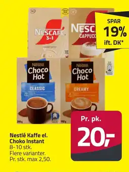 Fleggaard Nestlé Kaffe el. Choko Instant erbjuda