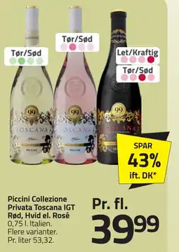 Fleggaard Piccini Collezione Privata Toscana IGT Rød, Hvid el. Rosé erbjuda