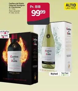Fleggaard Casillero del Diablo Cabernet Sauvignon el. Chardonnay erbjuda