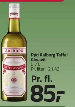 Fleggaard Rød Aalborg Taffel Akvavit erbjuda
