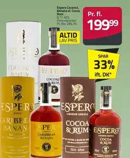Fleggaard Espero Coconut, Banana el. Cocoa Rum erbjuda