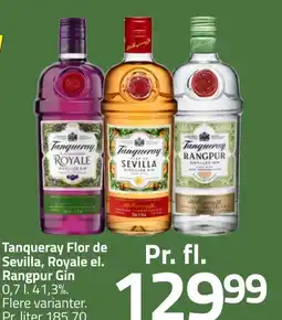 Fleggaard Tanqueray Flor de Sevilla, Royale el. Rangpur Gin erbjuda