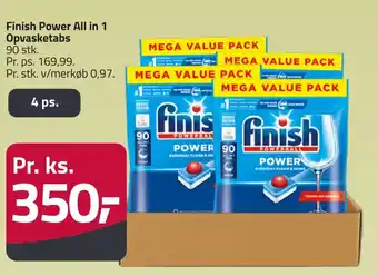 Fleggaard Finish Power All in 1 Opvasketabs erbjuda