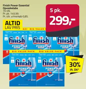 Fleggaard Finish Power Essential Opvasketabs erbjuda