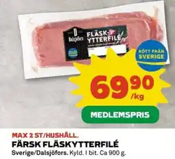 Coop Färsk fläskytterfilé erbjuda