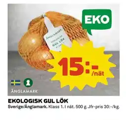 Coop Ekologisk gul lök erbjuda