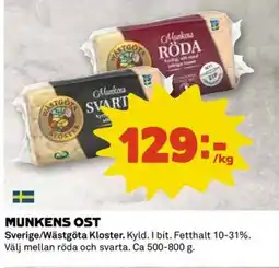 Coop Munkens ost erbjuda