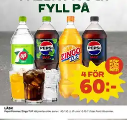 Coop PEPSI/POMMAC/ZINGO/7UP Läsk erbjuda