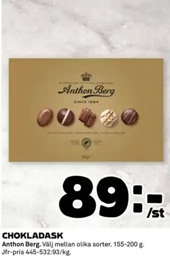Coop ANTHON BERG Chokladask erbjuda