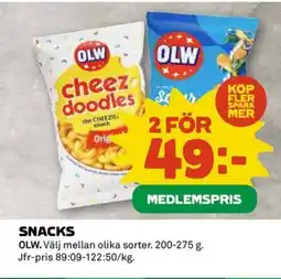 Coop OLWS Snacks erbjuda