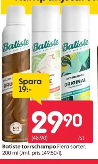 Rusta BATISTE torrschampo erbjuda
