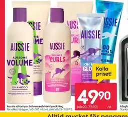 Rusta AUSSIE schampo, balsam och hårinpackning erbjuda