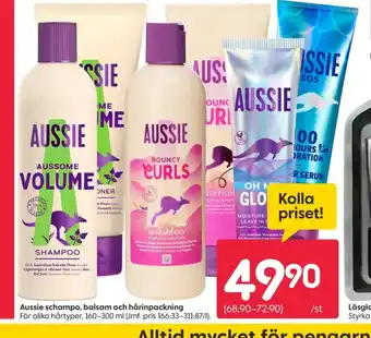 Rusta AUSSIE schampo, balsam och hårinpackning erbjuda