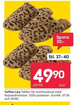 Rusta Tofflor Leo erbjuda