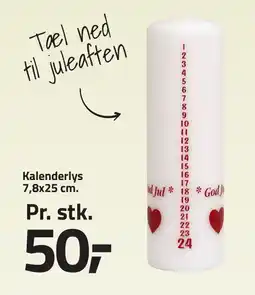 Fleggaard Kalenderlys 7,8x25 cm. erbjuda