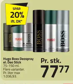 Fleggaard Hugo Boss Deospray el. Deo Stick erbjuda