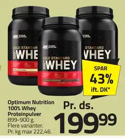 Fleggaard Optimum Nutrition 100% Whey Proteinpulver erbjuda