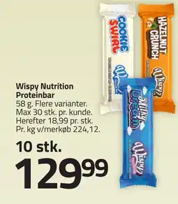 Fleggaard Wispy Nutrition Proteinbar erbjuda