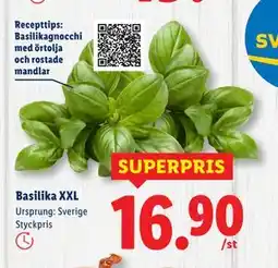 Lidl Basilika XXL, SEK 16.9 erbjuda
