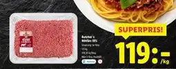 Lidl Butcher´s Nötfärs 18%, SEK 119 erbjuda