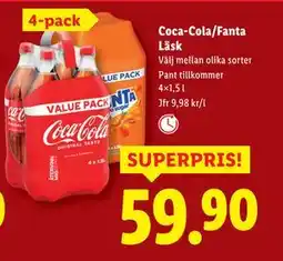Lidl Coca-Cola/Fanta Läsk, SEK 59.9 erbjuda