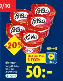 Lidl Risifrutti , Pris i appen erbjuda