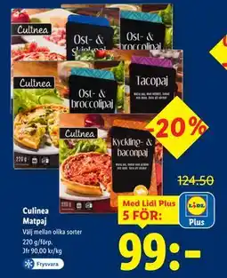 Lidl Culinea Matpaj, Pris i appen erbjuda