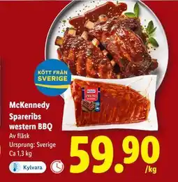 Lidl McKennedy Spareribs western BBQ, SEK 59.9 erbjuda