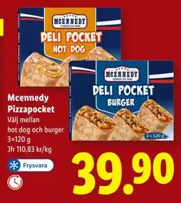 Lidl Mcennedy Pizzapocket, SEK 39.9 erbjuda