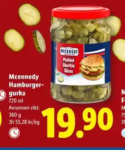Lidl Mcennedy Hamburgergurka, SEK 19.9 erbjuda