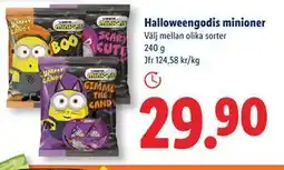 Lidl Halloweengodis minioner, SEK 29.9 erbjuda
