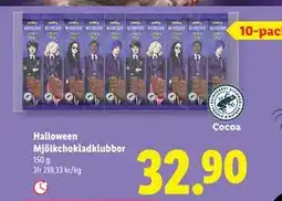 Lidl Halloween Mjölkchokladklubbor, SEK 32.9 erbjuda