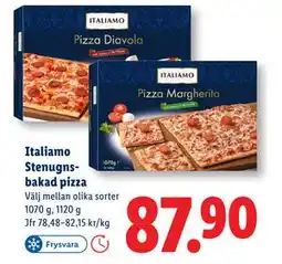 Lidl Italiamo Stenugnsbakad pizza, SEK 87.9 erbjuda