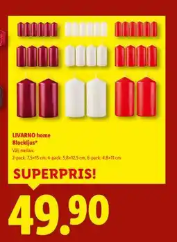 Lidl LIVARNO home Blockljus, SEK 49.9 erbjuda