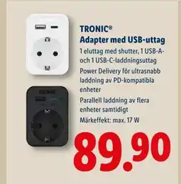 Lidl TRONIC Adapter med USB-uttag, SEK 89.9 erbjuda