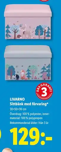 Lidl LIVARNO Sittbänk med förvaring*, SEK 129 erbjuda