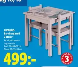 Lidl LIVARNO Barnbord med 2 stolar, SEK 499 erbjuda