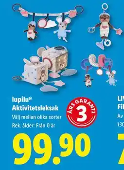 Lidl lupilu Aktivitetsleksak, SEK 99.9 erbjuda
