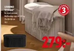 Lidl LIVARNO Sittbänk, SEK 279 erbjuda